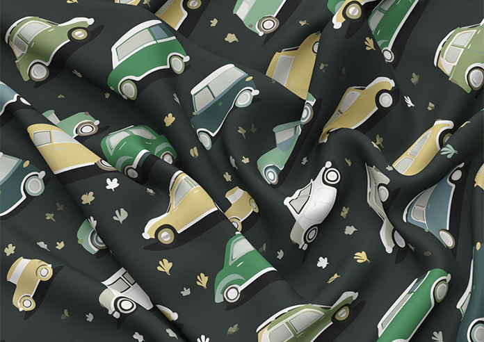 Roadtrip, Forest Green - Motorised Roman Blind - Image 4